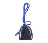 Pochette de rangement pour badges avec fenêtre transparente, corps de rangement en tissu Oxford et sangle à clip pour le transport quotidien des essentiels, pochette de présentation de badges, petit