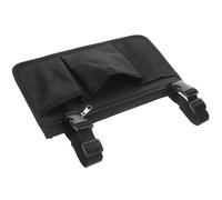 Pochette de Rangement pour Fauteuil Roulant, Sacoche Latérale Noire | Toile Oxford Légère, Installation Facile, pour Gobelets, Aliments et Téléphone, Usage Quotidien pour Patients