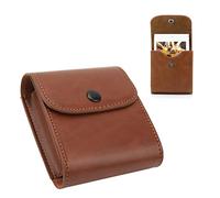 Pochette de Rangement pour Film instantané en Cuir PU lvifloae, Mini Pochette pour Appareil Photo, Organiseur de Film Portable, étui carré avec Rabat et Fermeture à clé pour (Brun)