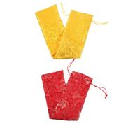 Pochette de Rangement pour Parchemins, Brocart, Lot de 2, Transport | Outils de Calligraphie Peinture, Usage Stockage et Déplacement, Style Traditionnel Chinois