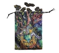 Pochette de rangement pour tarot - Organiseur de divination de voyage double face avec cordon de serrage, sac de jeu de tarot, sac à cordon pour les amateurs de tarot, sorcières, magiciens, Sxf01