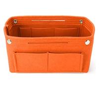 Pochette de Rangement pour Trousse de Maquillage Organisateur de Sac à Main intérieur de Sac d'insertion en Feutre Multi-Poches Multicolore(Orange)