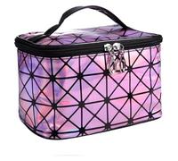 Pochette de Rangement pour Trousse de Maquillage Sac de Rangement de Maquillage à Paillettes PU Multicolore for Femmes, Sac de Rangement de for Articles de Toilette et cosmétiques(Pink)