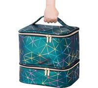 Pochette De Rangement Pour Vernis À Ongles - Organisateur Pour 30 Flacons, Étui De Transport Avec Poignée, En Cuir PU Grande Capacité, Pochette Ďe Rangement Ṕour Huiles Essentielles Et Gel P̀our Ongle