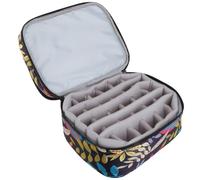 Pochette de Rangement pour Vernis à Ongles Portable à Double Couche | Oxford Cloth Vert, Poignée Pratique, Transport Vertical, pour Voyage et Bureau, Rangement Soigné