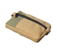 Pochette de rangement tactique pour l'extérieur, mini portefeuilles, porte-monnaie, mini porte-monnaie, porte-monnaie, étui de voyage à fermeture éclair, sac de ceinture durable, kaki, as show