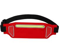 Pochette De Rangement Ultra-Fine Fitness Support De Téléphone En Cours D'exécution Ceinture De Poche Portefeuille De Taille Pour Le Voyage Aptitude Rouge De Sport