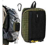 Pochette de sac à dos - Avec poche de rangement séparée à boucle | Porte-cartes à fermeture éclair | Petite pochette à outils | Pour pièces de monnaie, argent, clés, écouteurs, outils de voyage