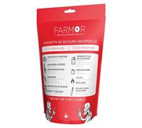 Pochette de secours universelle 1/5 personnes - kit + livret de soins FARMOR