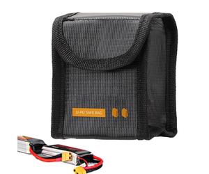 Pochette De Sécurité Pour Batterie - Résistante À La Chaleur 11 X 8,9 X 6,3 Cm, Protection Au Lithium Ignifuge | Organisateur De Stockage De Protection À Bouclier Thermique, Conteneur De Cellules D'én