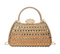 Pochette de soirée à paillettes avec serrure à couronne amovible | Sac à main en diamant avec sangle de chaîne amovible à paillettes étincelantes pour fête, bal, mariage, banquet