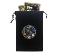 Pochette de Tarot en Velours - Organisateur de Rangement de Cartes Portable 12x17,5 cm, Pochette à Cordon en Tissu Doux, Support de Jeu de Tarot, Conteneur de Cartes Oracle, Protecteur de Dés et de Bi