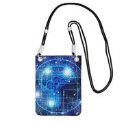 Pochette de téléphone à bandoulière pour homme et femme, sac portefeuille à intelligence artificielle, petit sac à bandoulière pour les essentiels de voyage, sac à main étanche avec blocage RFID