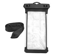 Pochette de téléphone étanche universelle, étui de téléphone de plongée à dérive, sac sec avec lanière (Noire)