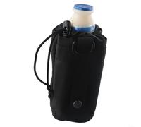 Pochette de transport pour bouteille d'eau pour les aventures en plein air conçue pour le cyclisme, la randonnée, le camping, l'escalade et les jeux de guerre avec fermeture sécurisée (noir)