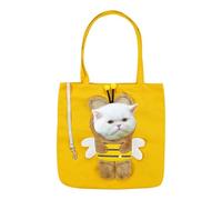 Pochette de Transport pour Chat - Écharpe de Voyage pour Chaton de Dessin animé, Sac de Transport à bandoulière pour Chaton, portails de Ventilation en Respirante, répartition du Poids compacte