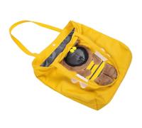 Pochette de Transport pour Chat, Paquet Bandoulière en Toile Jaune, | Grosse Capacité, Sangle Large et Épaisse, Observation Facile, pour Chiens de Petite Taille, Randonnée