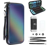 Pochette de Transport pour Nintendo Switch OLED,10 en 1 Rigide Housse de Protection étui de Voyage,Pochette de Rangement avec Protecteur d'écran,Coque de Switch et Plus d'accessoires (Noir)