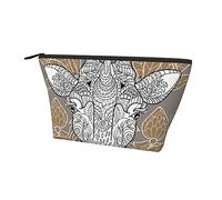 Pochette de Transport zippée Sac Abstrait Girafe Face Art Cosmétique Trousse de Maquillage, Durable Oxford Pencil Coin Trousse de Toilette Sac de Rangement pour Femmes Filles