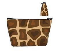 Pochette de Transport zippée Sac de Maquillage à imprimé léopard en Peau de Girafe, Sac de Rangement Durable Oxford Pencil Coin Trousse de Toilette pour Femmes Filles