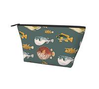 Pochette de Transport zippée Sac Divers Poisson Trousse de Maquillage cosmétique, Durable Oxford Pencil Coin Trousse de Toilette Sac de Rangement pour Femmes Filles