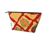 Pochette de Transport zippée Sac Hamburger Cosmétique Trousse de Maquillage, Durable Oxford Pencil Coin Trousse de Toilette Sac de Rangement pour Femmes Filles
