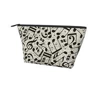 Pochette de Transport zippée Sac Notes de Musique de Piano Trousse de Maquillage cosmétique, Sac de Rangement Durable Oxford Pencil Coin Trousse de Toilette pour Femmes Filles