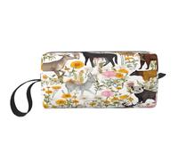 Pochette de voyage compacte à imprimé animal de la ferme, organiseur de poche léger, tissu Oxford 600D et rembourrage en mousse, essentiels de gym