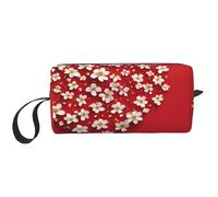 Pochette de voyage compacte à imprimé floral - Organiseur de poche léger, tissu Oxford 600D et rembourrage en mousse, essentiels de gym