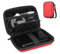 Pochette de voyage pour disque dur externe 2,5 pouces, protection SSD HDD rouge
