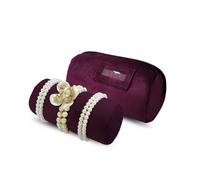 Pochette de voyage souple for bijoux - Organiseur protection for montres et bracelets, mini rangement pour bagues, boucles d'oreilles, colliers(Deep purple3)