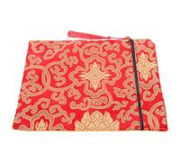 Pochette D'écrits Sacrés en Soie Rouge, pour Livres et Documents | Transport à Main, Nettoyage Facile, Rangement des Textes, Protection des Ouvrages et Dossiers