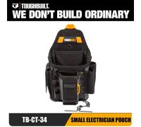 Pochette d'électricien TOUGHBUILT TB-CT-34 Cliptech Premium, rangement d'outils robuste pour l'entretien industriel, la rénovation de la maison