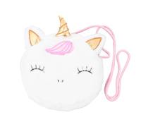 Pochette D'épaule Paquet Bandoulière Compact Licorne Blanche en Peluche | Format Portable, Rangement pour Petits Objets, Style Chic et Décontracté