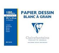 Pochette dessin - CLAIREFONTAINE - 29,7x42 - 10F - 180 grammes - Blanc
