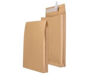 Pochette d'expédition C4 à soufflets, marron