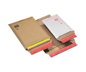 Pochette d'expédition en carton ondulé marron - COLOMPAC - 20 pièces