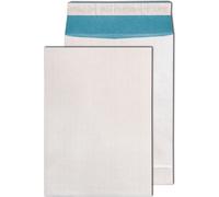 Pochette d'expédition MAILmedia à soufflets avec bande autocollante B4 blanche/bleue 250 pièces