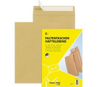 Pochette d'expédition MAILmedia à soufflets avec bande autocollante B4 marron 40 mm de soufflet 5 pièces