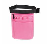 Pochette d'infirmière rose avec plusieurs poches pour fournitures médicales, ciseaux et bandage (25 x 18 cm)