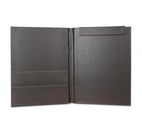 Pochette Document en Cuir Agenda A4 en cuir synthétique, classeur à anneaux, porte-documents, for bureau, école, documents, papier, tableau d'écriture(Brown A)