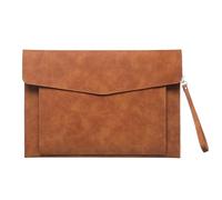 Pochette Document en Cuir Porte-documents A4 en cuir, classeur, grande capacité, mallette d'affaires, étui étanche for ordinateur portable, organiseur de bureau(Color08)