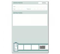 Pochette d'ordre TETENAL BLEUE - 180 x 253 mm - Carton de 500 (avec code et ticket client)