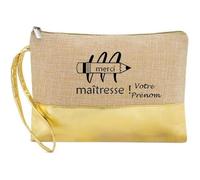 Pochette dore maquillage stylo pochette merci maitresse