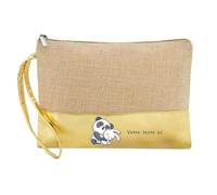 Pochette dore maquillage stylo pochette panda et lapin hug calin