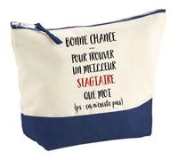 Pochette D'un Stagiaire Ça N'existe Pas Idée Cadeau Pour Collègue Travail Retraite Trousse Grand Format Maquillage Toilette