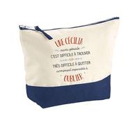 Pochette d'une Cécilia Aussi Géniale | Idée Cadeau pour Collègue Travail Retraite Trousse Grand Format Maquillage Toilette