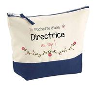 Pochette d'une Directrice Au Top | Idée Cadeau pour Collègue Travail Retraite Trousse Grand Format Maquillage Toilette