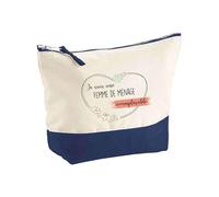 Pochette d'une Femme De Ménage Irremplaçable | Idée Cadeau pour Collègue Travail Retraite Trousse Grand Format Maquillage Toilette