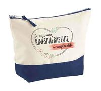 Pochette D'une Kinésithérapeute Irremplaçable Idée Cadeau Pour Collègue Travail Retraite Trousse Grand Format Maquillage Toilette